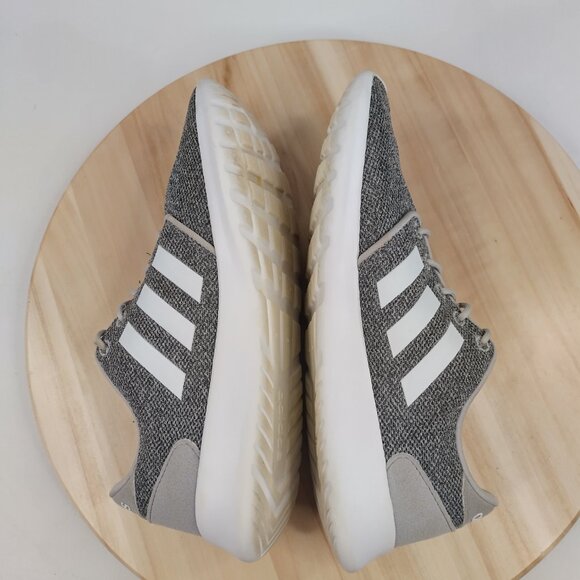 Adidas Cloudfoam Qt Racer Gray White Running Sneakers Women US 7 - Picture 10 of 14